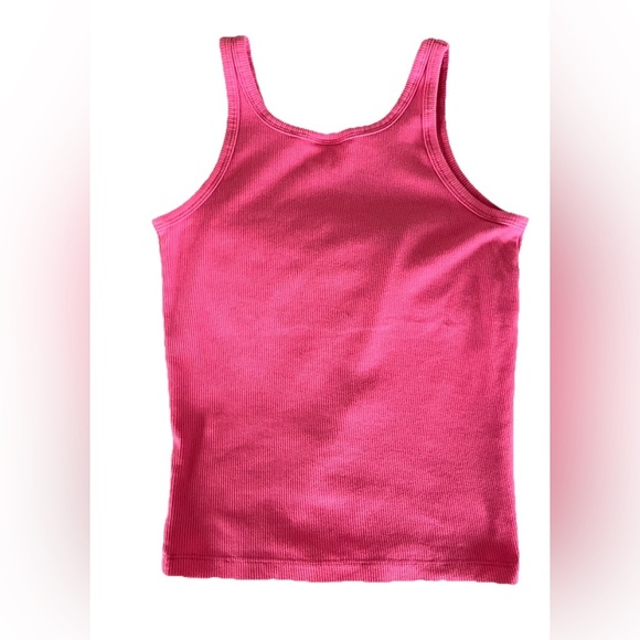 Victoria’s Secret Pink Tank Top XS Ribbed Embroidered - Picture 2 of 5